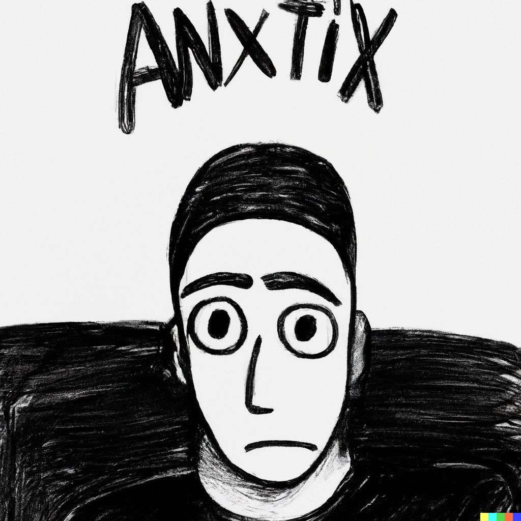 a representation of anxiety, doodle